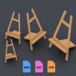 Mini Easel Stand Laser Cut Vector File Download - DXF CDR Format