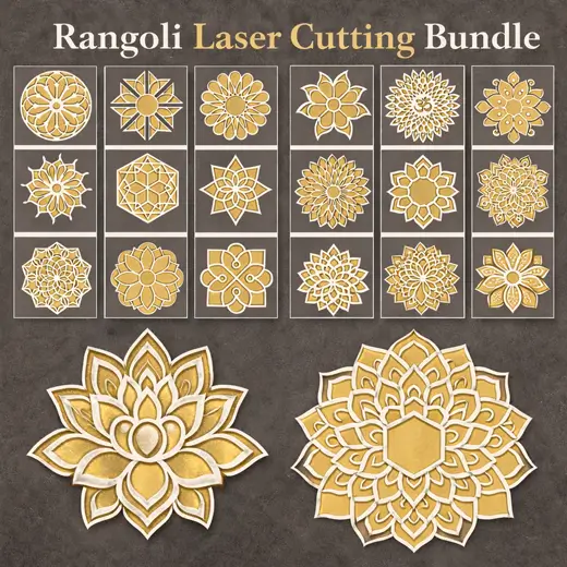 Rangoli-Laser-Cutting-Files-Bundle
