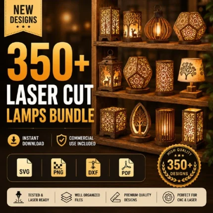 Mega Laser Cut Lamp Bundle - 350+ CNC Lamp Designs Files