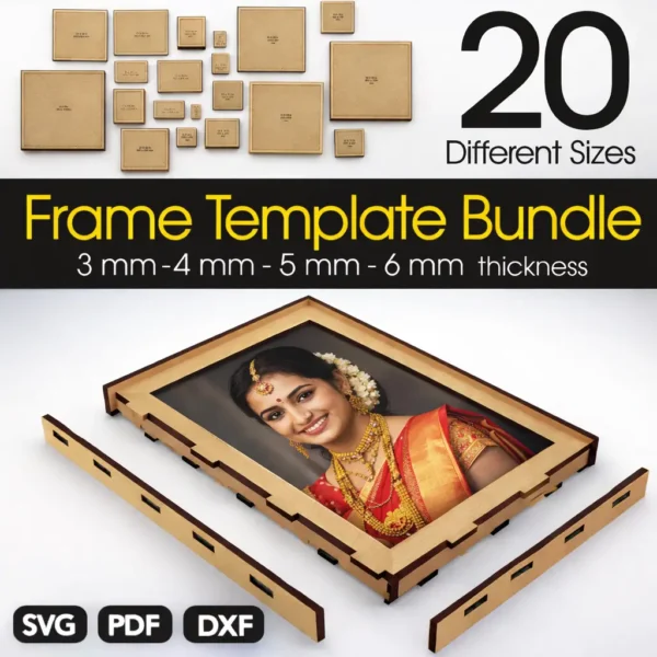 Photo Frame Templates Laser Cut Files