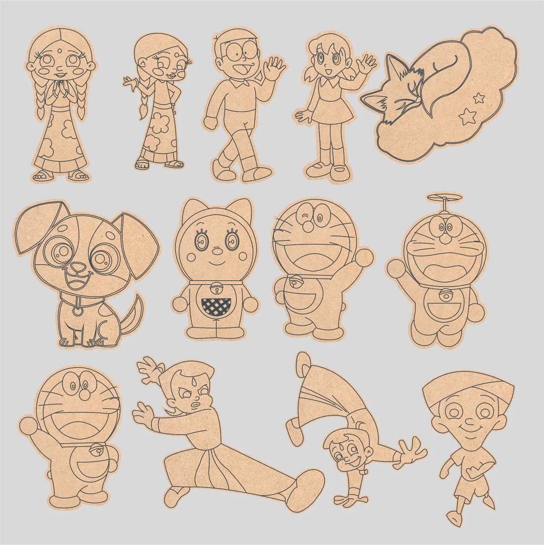 40+ Pre-Marked MDF Base Kids Designs Bundle for Laser Cutting - Image 3