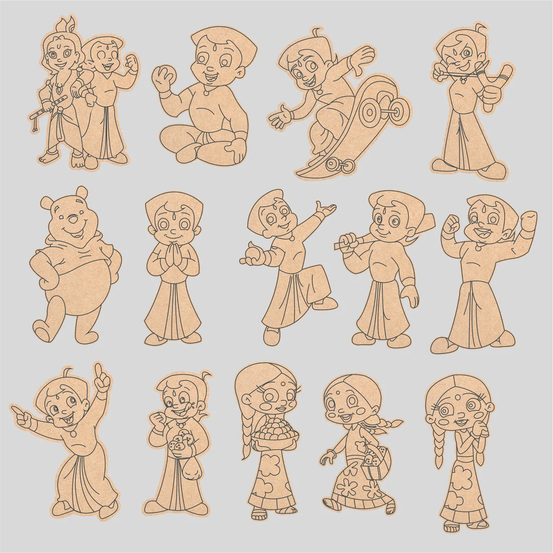 Pre-Marked MDF Base Kids Designs